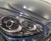 Porsche close up on headlights