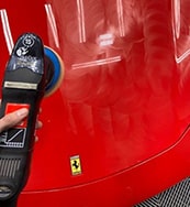 Ceramic Coating Application On Red Ferrari