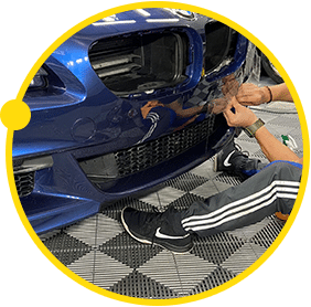 Rock Chips With Car Clear Bra Installation Near Surprise