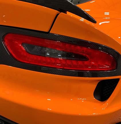 Dodge SRT Viper close-up on rear lights