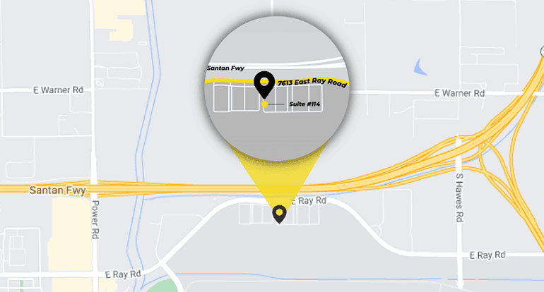 Map Location Of Our Auto Detail Shop Headquartered Near Chandler