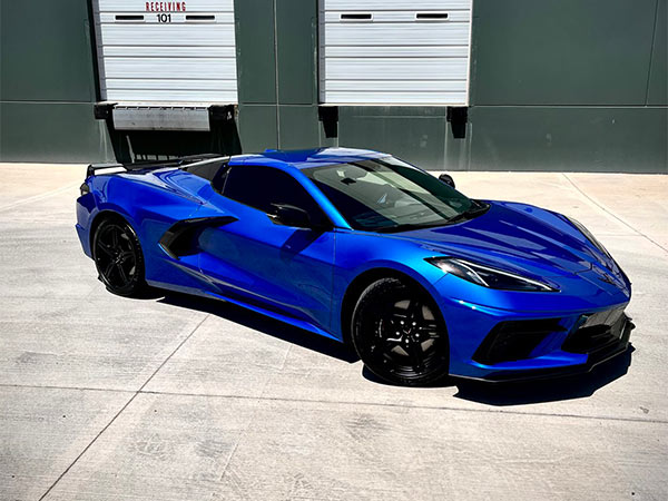 Dodger Blue Fusion Powder Coat - , California Chrome Wheel