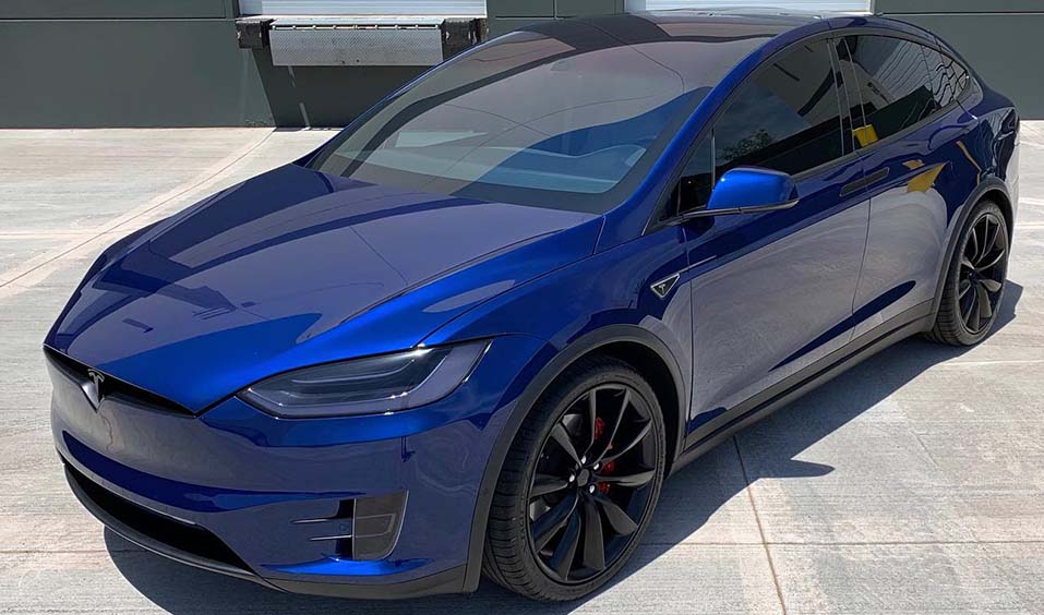 Blue 2018 Tesla Model X SUV