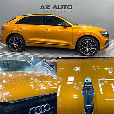 Yellow Audi Q8 At AZ Auto Aesthetics