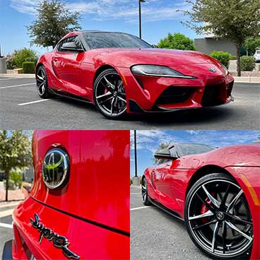 Latest Work On Red Toyota Supra Sports Car At AZ Auto Aesthetics