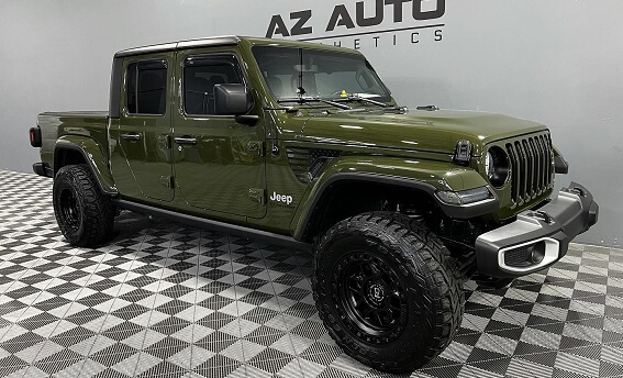 Car Detailing Including Tint, Detail, And Clear Bra On Jeep Gladiator Pickup Truck