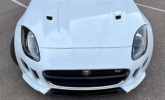 White Jaguar F-Type Model With Ceramic Coating By Licensed Feynlab Specialists