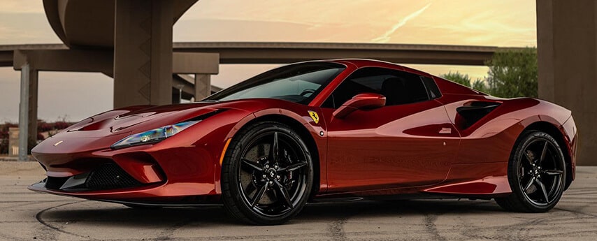 Red Ferrari F8 Tributo At Our Exclusive Auto Detail Shop In Arizona