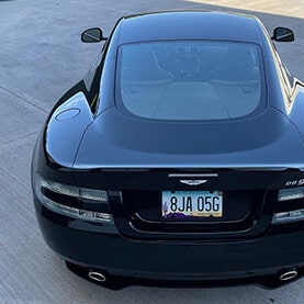 black Aston Martin DB9 On Reflection Package