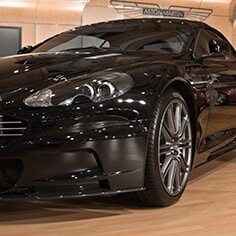 Paint Protection And Vinyl Wrap Installed On black Aston Martin DBS