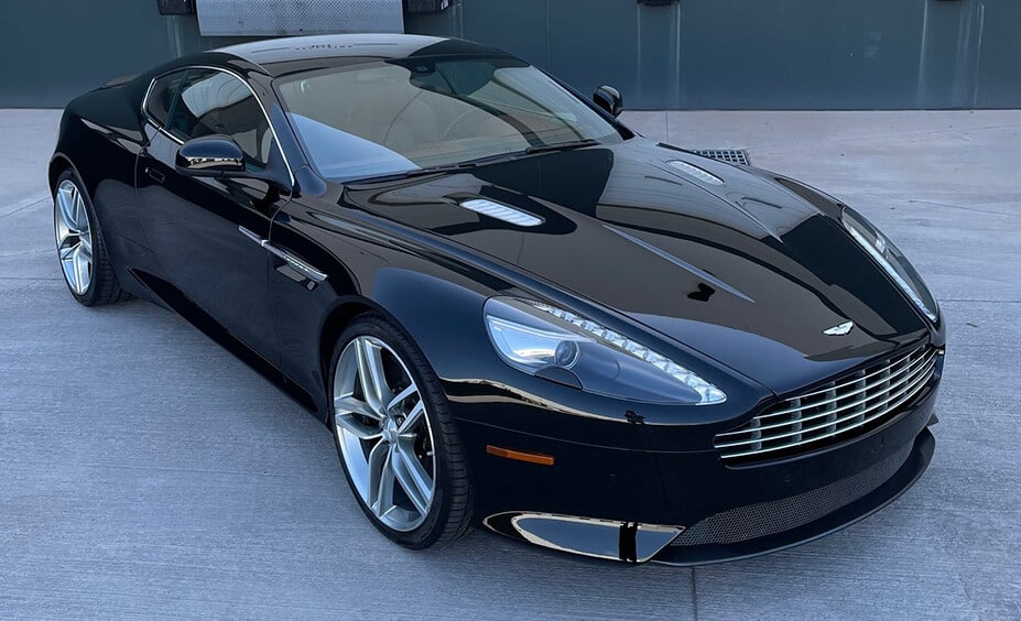 5-Star Rated Car Detailing On A Black 2012 Aston Martin Virage In Arizona