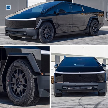 New Black Tesla Cybertruck with Window Tinting