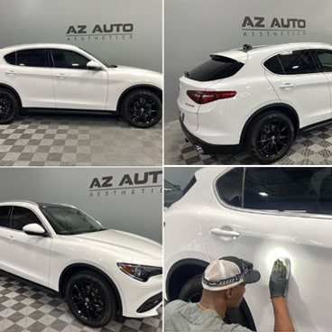 Alfa Romeo Stelvio with Ceramic Coating at AZ Auto Aesthetics Detailing Facility