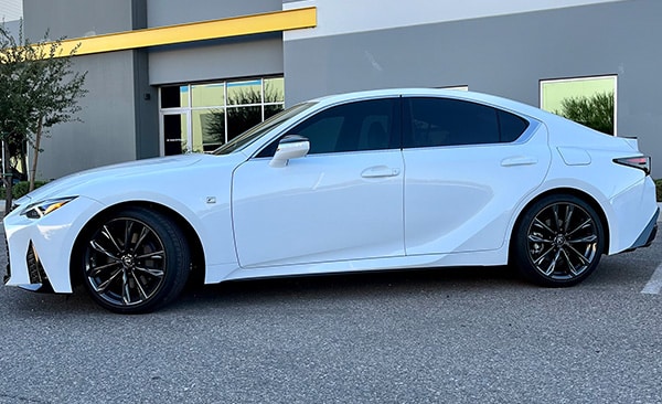 White Lexus IS 300 F Sport with Window Tint and PPF Installation in Mesa, AZ