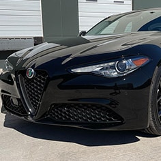 Black Alfa Romeo Giulia with Ceramic Coatings For Superior Paint Protection