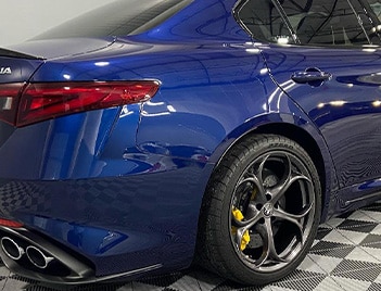 Alfa Romeo Giulia with Wheel and Tire Detailing at Our Mesa Car Detailing Shop