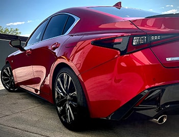 Red Lexus IS 500 with Expert Interior and Exterior Detailing Services