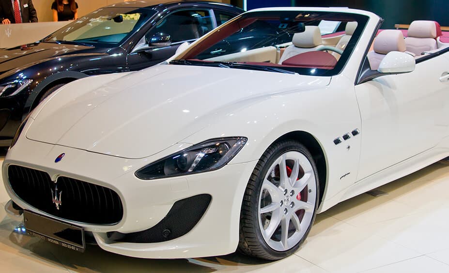 White Maserati Convertible Highlighting Expert Detailing Services In Arizona