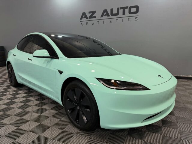 ⚡️Electrifying Protection, Unmatched Colors⚡️

This 2025 Tesla Model 3 just received a full transformation — wrapped head-to-toe in @pureppf Fresh Mint Paint Protection Film, delivering vibrant color and superior defense against rock chips, road debris, and UV damage.

We sealed the PPF with a Ceramic Top Coat, enhancing gloss, hydrophobicity, and ease of maintenance — ensuring this sleek Tesla stays spotless mile after mile.

To complete the look, we installed @xpel XR Prime Tint across all 5 windows plus the windshield, providing premium heat rejection and all-around privacy without compromising clarity.

Ready to Protect and Transform your vehicle?

📞📲 Call or DM us today to schedule your PPF installation!📞📲

Az Auto Aesthetics
7613 E Ray Rd #114, Mesa, AZ 85212
Open: M–F 8:30–6 PM | Sat 9–2 PM
https://wedetailaz.com
📞 (480) 241-9324

#teslamotors #teslamodel3 #model3 #elonmusk