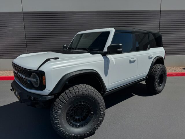 🛡️ Shielded for the trails 🏔️

This @ford Bronco underwent our Full Coverage option of @xpel Ultimate Plus “stealth” .8mm Paint Protection Film. This Film coverage protects against Rock-Chips and Scratches where it’s needed most. 

Our team then sealed this Bronco up with a Hydrophobic Ceramic Top-Coat and a wheels off + brake caliper ceramic coating. Granting extra protection against UV-Rays, Dirt, and other Hazardous Elements! 

Looking to add similar protection to your vehicle?

Call or DM us today to book your ceramic coating & paint protection film appointment!

Az Auto Aesthetics 
7613 E Ray Rd #114, Mesa, AZ
85212
Open:
M-F 8:30 to 6 pm 
Sat 9 to 2 pm 
https://wedetailaz.com
📞(480) 241-9324

#ford #xpelstealth #ceramiccoatings #bronco