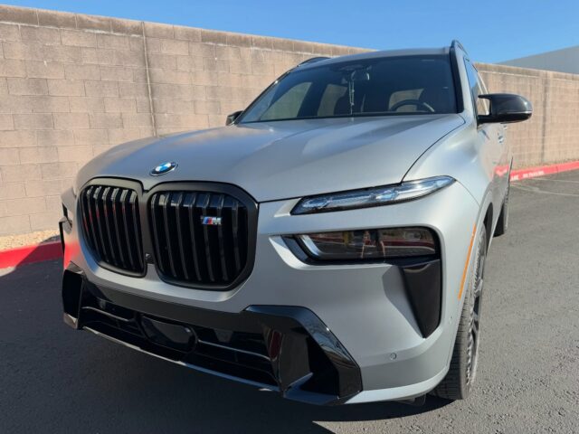 🇩🇪M Power, Stealth Mode.🕷️
This 2025 BMW X7 M60 received our Full-Front Coverage using @xpel Stealth Paint Protection Film, giving the front end a satin finish while protecting the highest-impact areas from rock chips and road wear.

The owner also opted for additional protection on the A-pillars and roofline, extending coverage to the areas that often see damage from highway miles and debris.

Looking to protect your SUV the right way?

📞📲 Call or DM us today to book your Paint Protection Film install! 📞📲

Az Auto Aesthetics
7613 E Ray Rd #114, Mesa, AZ 85212
Open: M–F 8:30–6 PM | Sat 9–2 PM
https://wedetailaz.com
📞 (480) 241-9324

#bmwx7 #xpelstealth #ppf