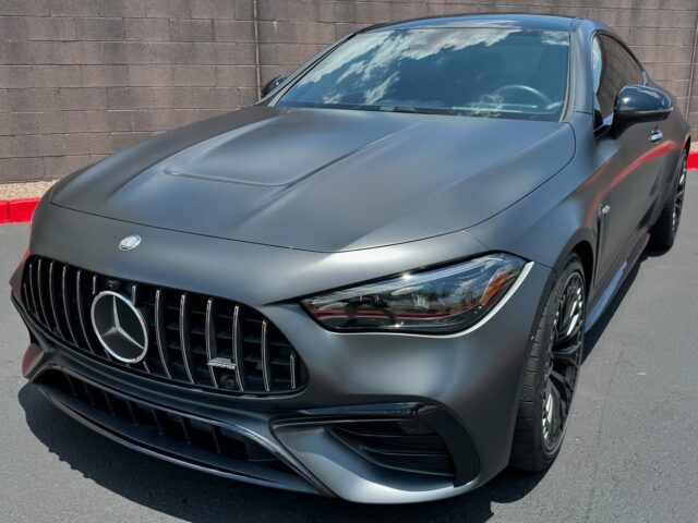 🇩🇪 Matte Menace Fully Armored 🛡️
This @mercedesbenz CLE53 AMG underwent our Full Frontal Coverage option of @xpel Ultimate Plus .10mm Paint Protection Film. This Film coverage protects against Rock-Chips and Scratches where it’s needed most.
Looking to add similar protection to your vehicle?
Call or DM us today to book your paint protection film appointment!
Az Auto Aesthetics
7613 E Ray Rd #114, Mesa, AZ
85212
Open:
M-F 8:30 to 6 pm
Sat 9 to 2 pm
https://wedetailaz.com
📞(480) 241-9324
#mercedes #cle53amg #xpelultimateplus #paintprotectionfilm