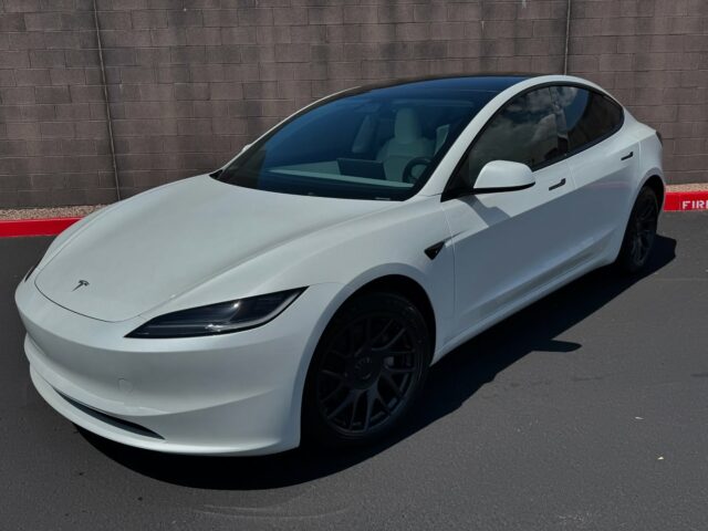 ⚡️ Tesla Protected for the Long Haul 🛡️

This 2025 @teslamotors Model 3 underwent our Full Coverage option of @xpel Ultimate Plus .10mm Paint Protection Film. This Film coverage protects against Rock-Chips and Scratches where it’s needed most.

Adding a touch of style & comfort this customer also opted for our @xpel prime XR plus series nano-ceramic wind shield & window tint on all windows. Providing 99% improvement over bare factory glass in heat rejection. Also 99% effective in blocking UV rays from entering cabin. Lifetime warranty against discoloring, fading and peeling. 

Our team then sealed this Model 3 up with a Hydrophobic Ceramic Top-Coat granting extra protection against UV-Rays, Dirt, and other Hazardous Elements! 

Looking to add similar protection to your vehicle?

Call or DM us today to book your UV protection & paint protection film appointment!

Az Auto Aesthetics 
7613 E Ray Rd #114, Mesa, AZ
85212
Open:
M-F 8:30 to 6 pm 
Sat 9 to 2 pm 
https://wedetailaz.com
📞(480) 241-9324

#tesla #model3 #xpel #windshieldtint #windowtint