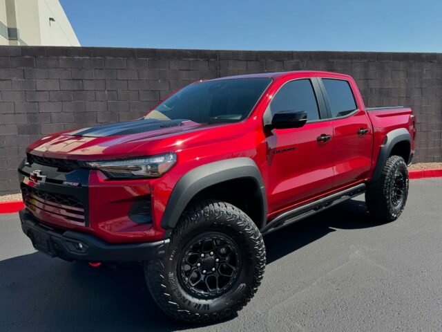🏔️ Ready to hit he trails 🏔️

This 2025 @chevrolet Colorado underwent our paint correction and ceramic coating. Starting with a chemical pre-rinse to decontaminate the painted surface. Next we clay bar the paint for an exfoliation treatment. Our team then wraps up the correction with a mild cut compound providing a color refining polish for a combined ~60% defect removal and ~100% gloss enhancement. The last step is a @feynlab ceramic ultra base coat applied to all body panels, plastic and painted trim backed by a 5-year warranty.

This customer also opted for our Full-Frontal Coverage option of @xpel Ultimate Plus .10mm Paint Protection Film. This Film coverage protects against Rock-Chips and Scratches where it’s needed most. 

Looking to add similar protection to your vehicle?

Call or DM us today to book your ceramic coating & paint protection film appointment!

Az Auto Aesthetics 
7613 E Ray Rd #114, Mesa, AZ
85212
Open:
M-F 8:30 to 6 pm 
Sat 9 to 2 pm 
https://wedetailaz.com
📞(480) 241-9324

#chevy #chevycolorado #ceramiccoating #xpelultimateplus