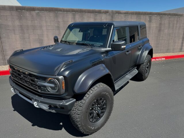 🦖 Stealth Raptor, Fully Armored 🛡️

This Gloss Black @ford Bronco Raptor underwent our Full Coverage option of @xpel Ultimate Plus “stealth” .8mm Paint Protection Film. This Film coverage protects against Rock-Chips and Scratches where it’s needed most. 

Our team then sealed this Bronco up with a Hydrophobic Ceramic Top-Coat granting extra protection against UV-Rays, Dirt, and other Hazardous Elements! 

Looking for similar protection on your vehicle?

📞📲Call or DM us today to book your appointment!📞📲

Az Auto Aesthetics 
7613 E Ray Rd #114, Mesa, AZ
85212
Open:
M-F 8:30 to 6 pm 
Sat 9 to 2 pm 
https://wedetailaz.com
📞(480) 241-9324

#bronco #raptor #xpel #xpelstealth