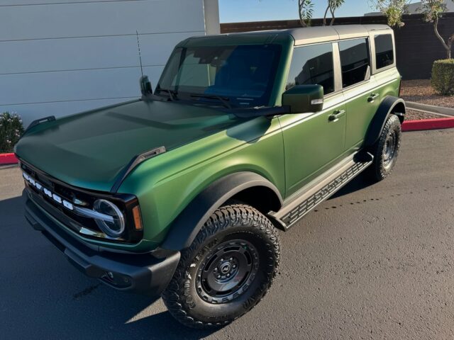 🏔️Trail Ready. Rock Proof. Bronco Stealth Mode 🥷
This @ford Bronco underwent our Full Coverage option of @xpel Ultimate Plus “stealth” .8mm Paint Protection Film. This Film coverage protects against Rock-Chips and Scratches where it’s needed most.
Our team then sealed this Bronco up with a Hydrophobic Ceramic Top-Coat granting extra protection against UV-Rays, Dirt, and other Hazardous Elements!
Looking to add similar protection to your vehicle?
Call or DM us today to book your paint protection film appointment!
Az Auto Aesthetics
7613 E Ray Rd #114, Mesa, AZ
85212
Open:
M-F 8:30 to 6 pm
Sat 9 to 2 pm
https://wedetailaz.com
📞(480) 241-9324
#bronco #ford #xpelultimateplus #paintprotectionfilm