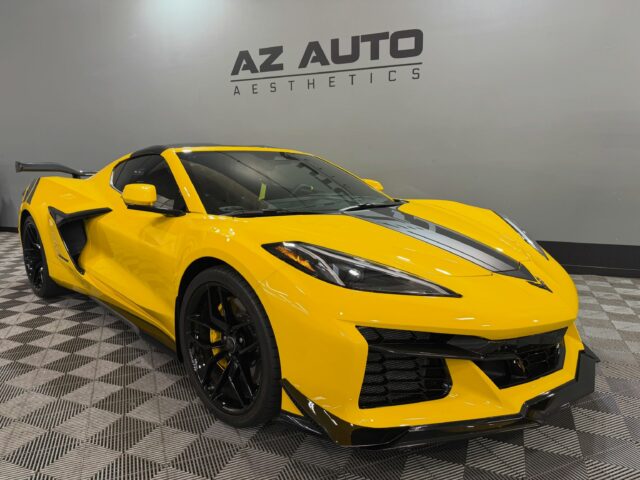 🐝Fast Enough to Need More Than a Front End Package.🐝

This 2026 Corvette Z06 underwent our Full-Front Coverage Option of @xpel Ultimate Plus Paint Protection Film with a Modified Track-Pack designed to protect the areas that take the most abuse during spirited driving.

In addition to the front end, we extended coverage to the A-pillars, roofline, full doors, rocker panels, side skirts, and rear splash guards—helping protect the paint from rock chips, tire throw, and road debris where it matters most.

A protection package built for how the car is actually driven.

Looking to protect your performance build before the wear starts stacking up?

📞📲 Call or DM us today to book your Paint Protection Film install! 📞📲

Az Auto Aesthetics 
7613 E Ray Rd #114, Mesa, AZ 85212
Open: M–F 8:30–6 PM | Sat 9–2 PM
https://wedetailaz.com
📞 (480) 241-9324